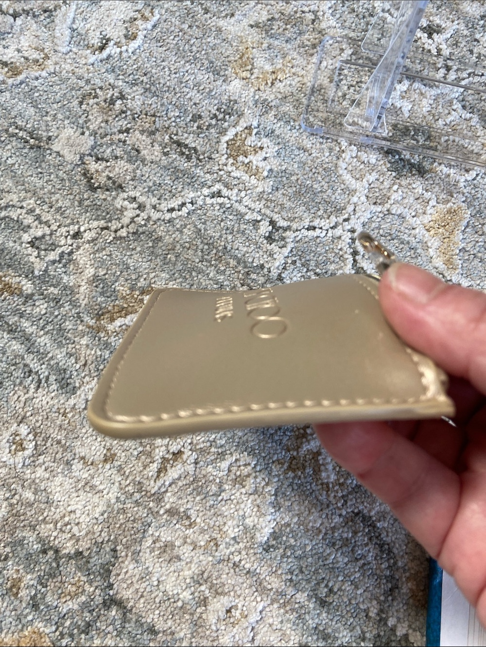 Jimmy Choo Parfums Metallic Champagne Card-Coin Pouch - Picture 7 of 8